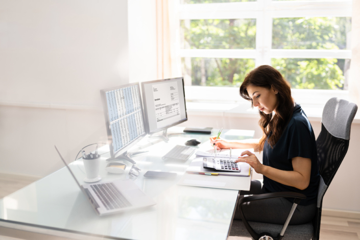 Business Invoice Tax Management Independent Bookkeeper Working